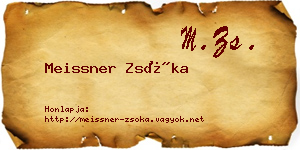 Meissner Zsóka névjegykártya